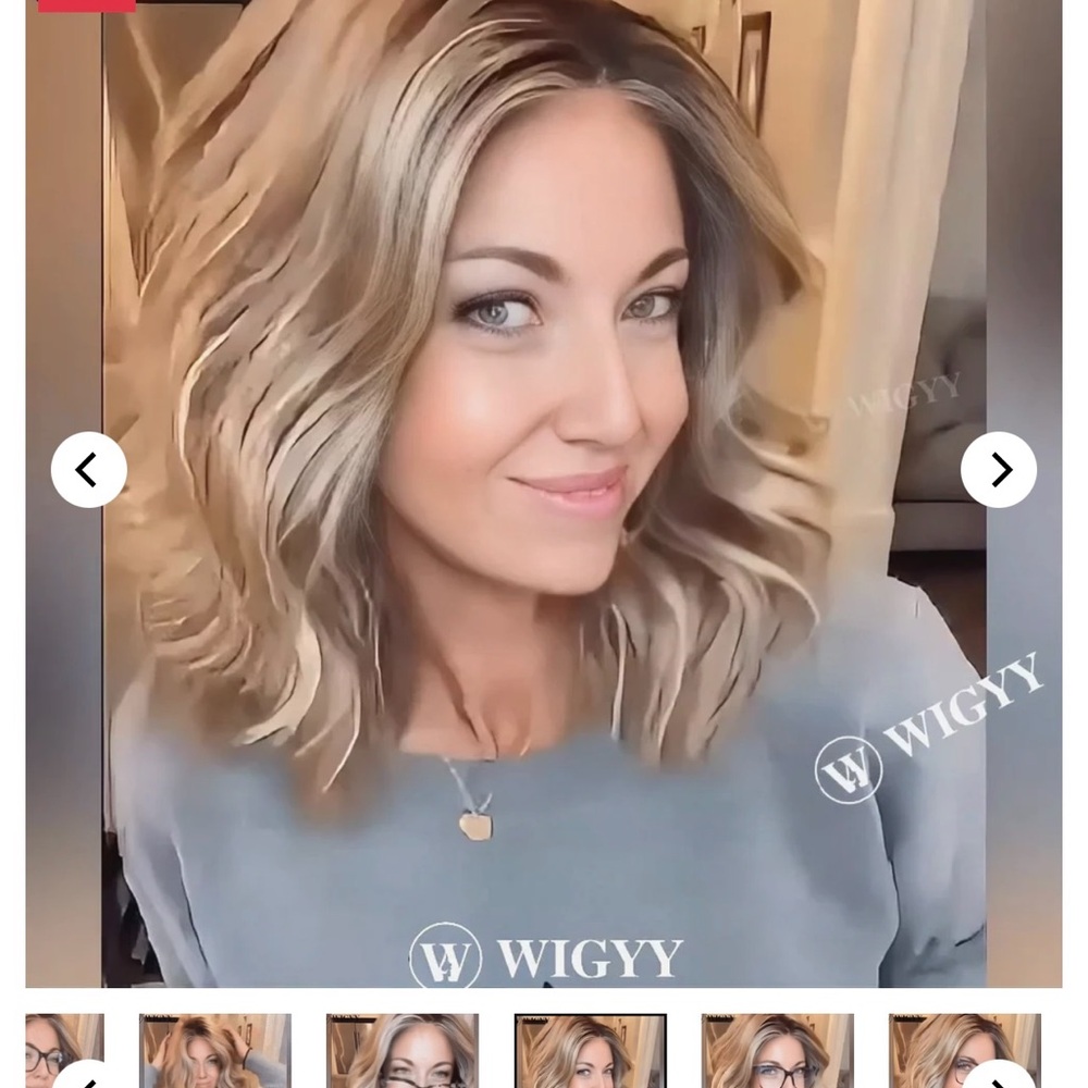 Ash Blonde Wavy Hair Wig